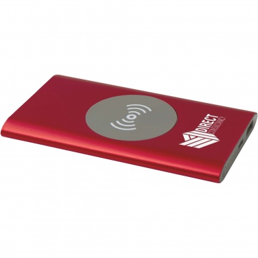 Logo trade promotional gifts picture of: Juice 4000 mAh Type-C recycled aluminium wireless power bank 