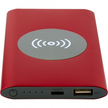 Logotrade promotional merchandise photo of: Juice 4000 mAh Type-C recycled aluminium wireless power bank 