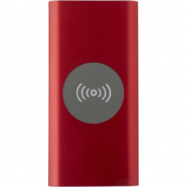 Logo trade promotional products image of: Juice 8000 mAh Type-C recycled aluminium wireless power bank