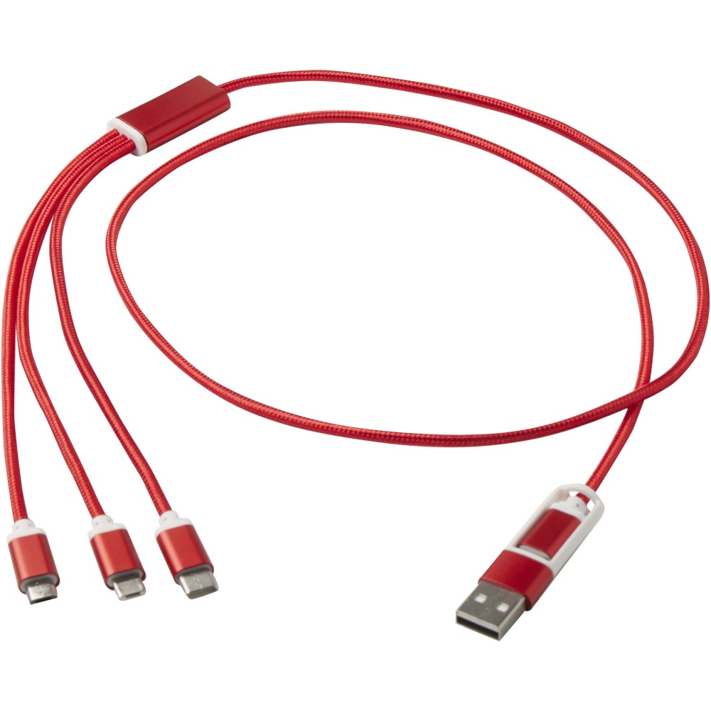 Logo trade corporate gifts picture of: Versatile 5-1 recycled aluminium charging cable