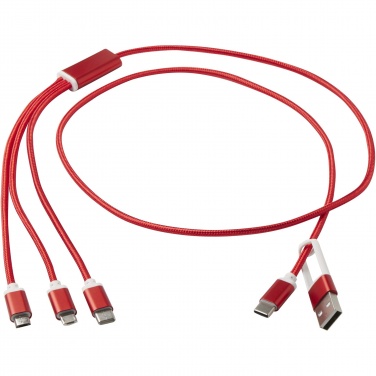 Logotrade promotional product image of: Versatile 5-1 recycled aluminium charging cable