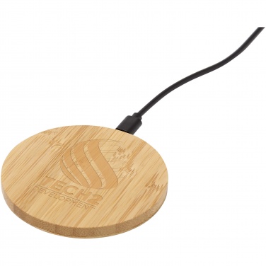 Logotrade promotional giveaway picture of: Essence 15W bamboo wireless charging pad