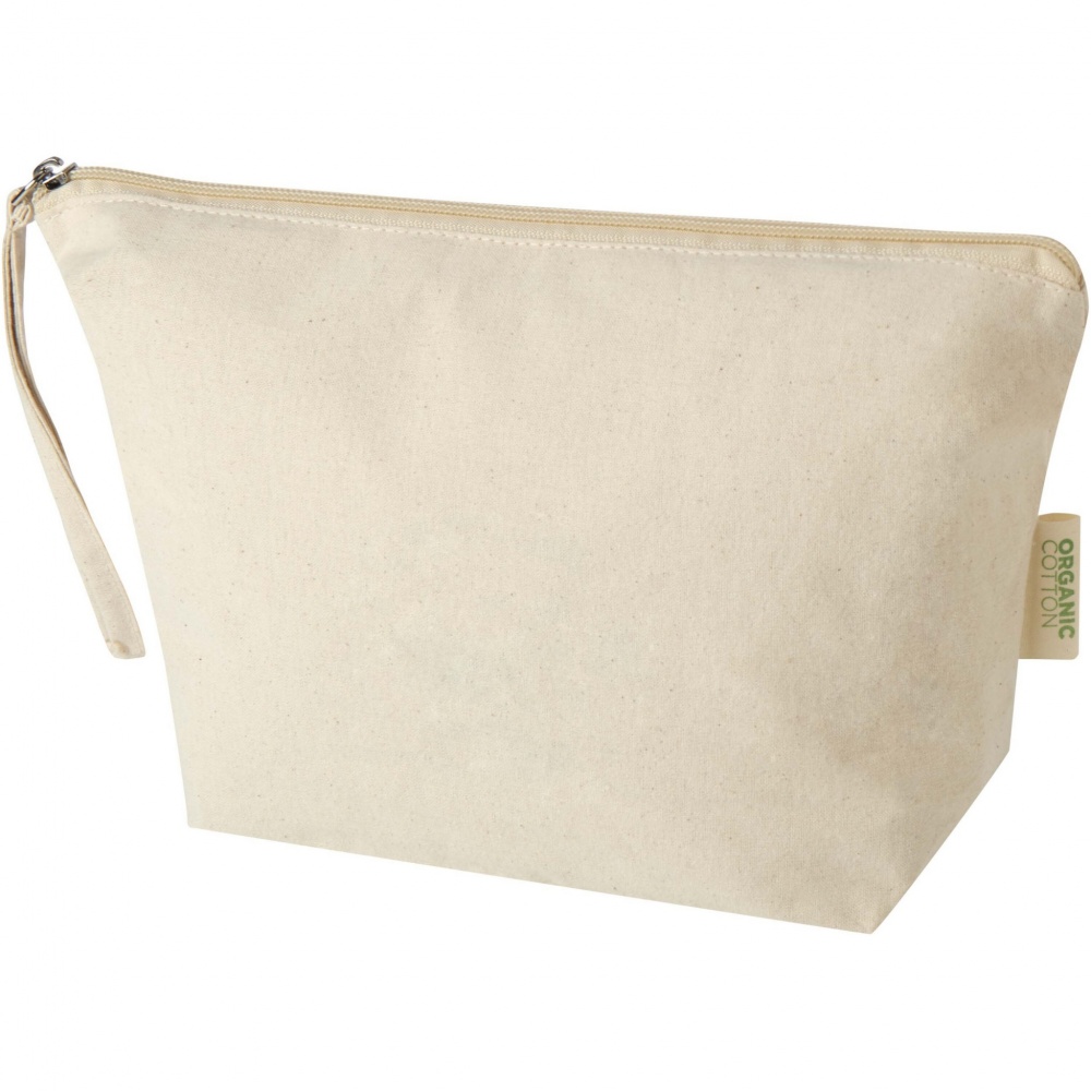 Logo trade promotional merchandise picture of: Orissa 180 g/m² organic large accessory pouch 3L