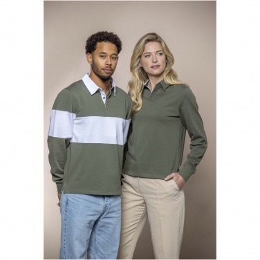 Logo trade advertising products image of: Clyde unisex organic rugby polo sweatshirt