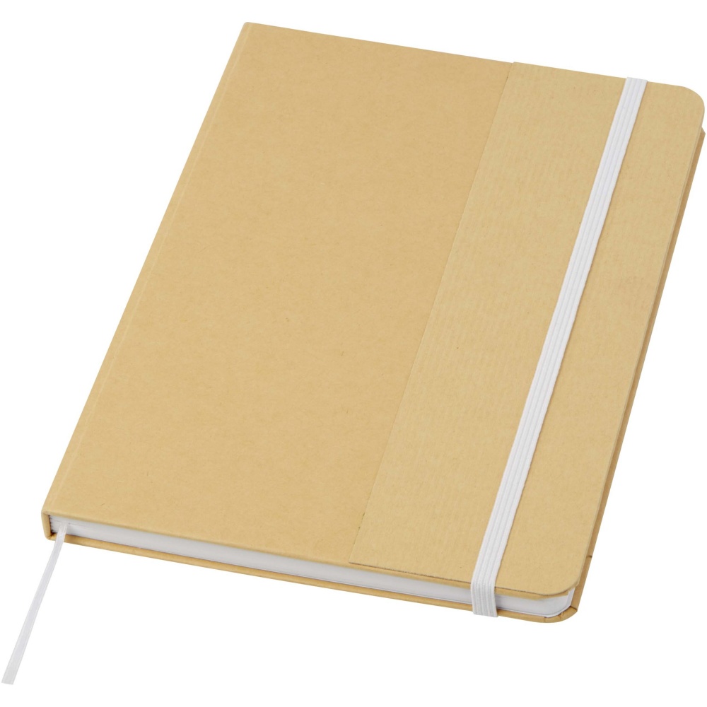 Logo trade promotional item photo of: Nelida A5 recycled cardboard hard cover notebook