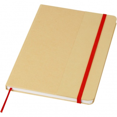 Logo trade corporate gifts image of: Nelida A5 recycled cardboard hard cover notebook