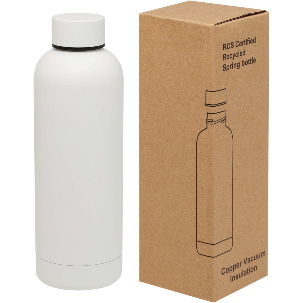 Logotrade promotional giveaway image of: Spring 500 ml RCS certified recycled stainless steel copper vacuum insulated bottle