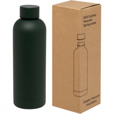 Logo trade business gifts image of: Spring 500 ml RCS certified recycled stainless steel copper vacuum insulated bottle