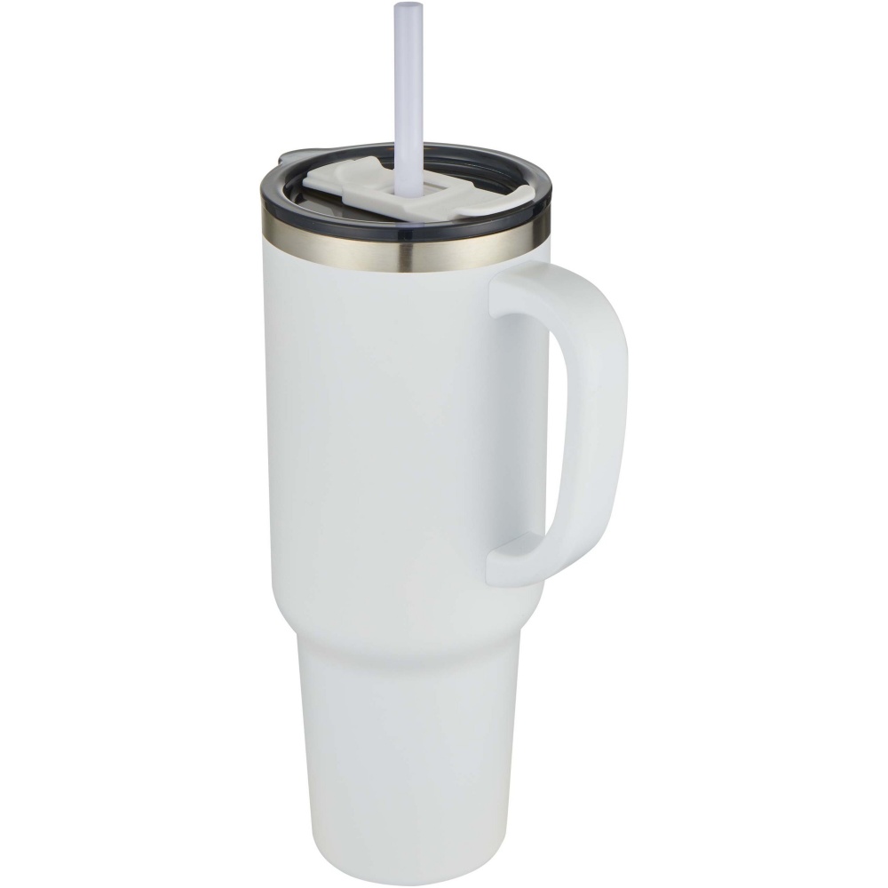 Logo trade business gift photo of: Sydney 1200 ml double wall RCS certified copper vacuum insulated tumbler with straw