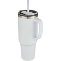 Sydney 1200 ml double wall RCS certified copper vacuum insulated tumbler with straw, White