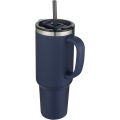 Sydney 1200 ml double wall RCS certified copper vacuum insulated tumbler with straw, Navy