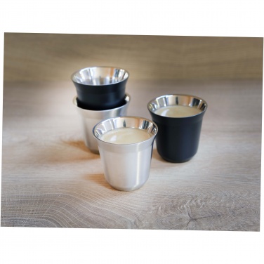 Logo trade promotional merchandise picture of: Duo 80 ml RCS certified stainless steel espresso cup set 