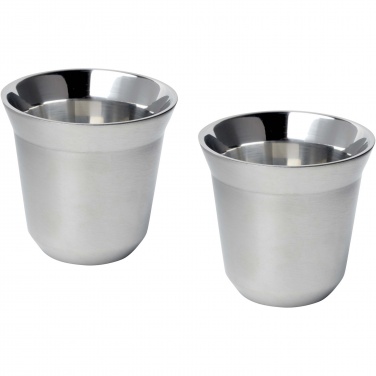 Logotrade corporate gift picture of: Duo 80 ml RCS certified stainless steel espresso cup set 