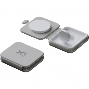 Logo trade promotional giveaways image of: Xtorm XWF21 15W foldable 2-in-1 wireless travel charger