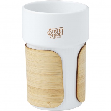 Logotrade corporate gift image of: Tumbler Fika 340 ml with bamboo sleeve