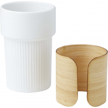 Logo trade promotional merchandise picture of: Tumbler Fika 340 ml with bamboo sleeve