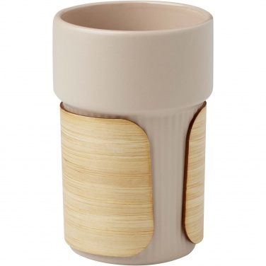 Logotrade business gift image of: Tumbler Fika 340 ml with bamboo sleeve