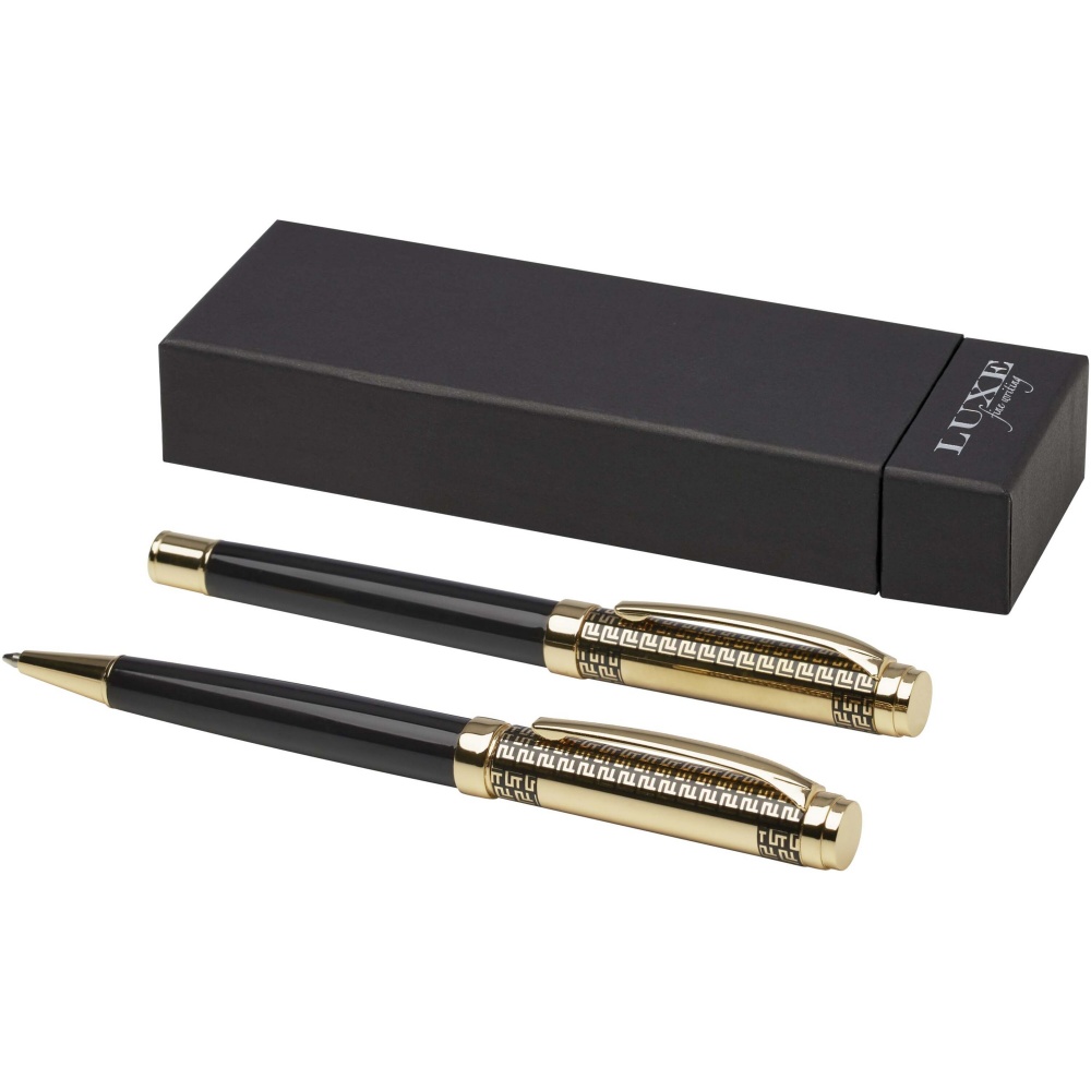 Logo trade promotional gifts picture of: Legato ballpoint and rollerball pen set