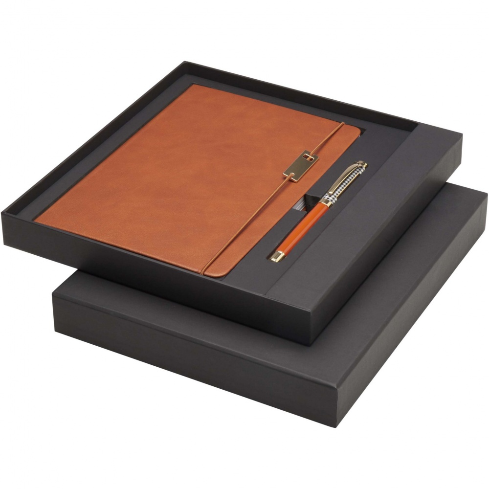 Logotrade advertising product image of: Legato A5 notebook and rollerball pen set 