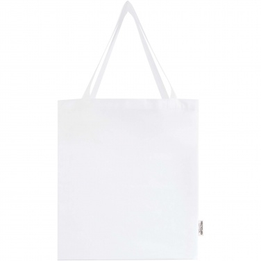 Logo trade business gift photo of: Madras 140 g/m² GRS recycled cotton gusset tote bag