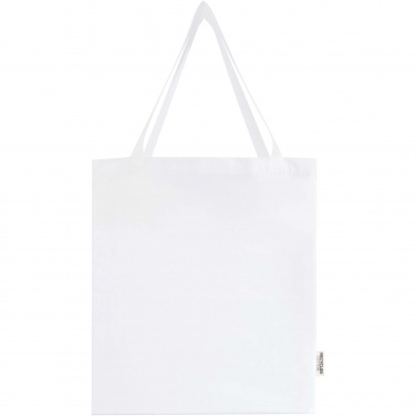 Logotrade promotional giveaway image of: Madras 140 g/m² GRS recycled cotton gusset tote bag