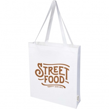 Logotrade promotional giveaway image of: Madras 140 g/m² GRS recycled cotton gusset tote bag