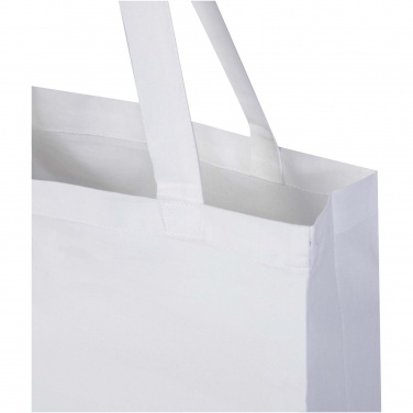 Logo trade advertising product photo of: Madras 140 g/m² GRS recycled cotton gusset tote bag