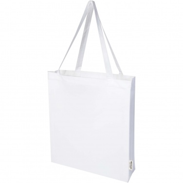 Logotrade corporate gift image of: Madras 140 g/m² GRS recycled cotton gusset tote bag