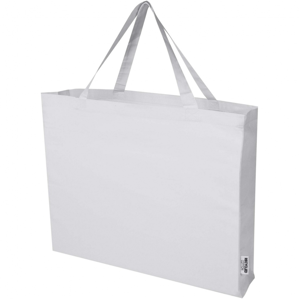 Logo trade advertising product photo of: Odessa 220 g/m² GRS recycled cotton large tote bag