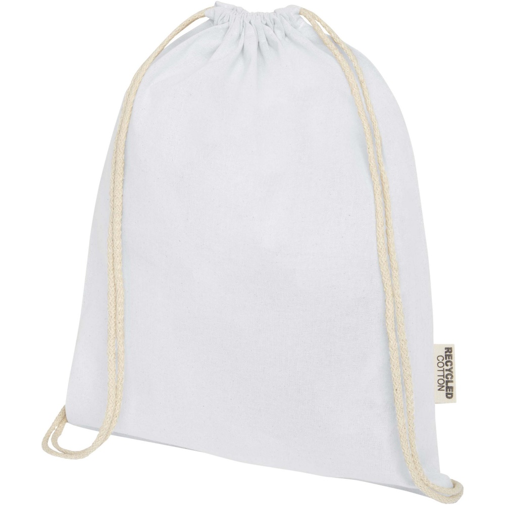 Logotrade business gift image of: Oregon 140 g/m² GRS recycled cotton drawstring bag