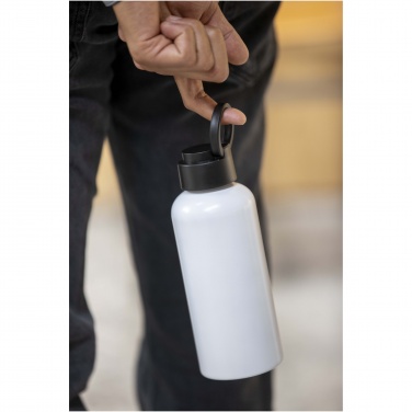 Logotrade promotional merchandise image of: Trinity 600 ml RCS certified recycled aluminium water bottle with RPET lid