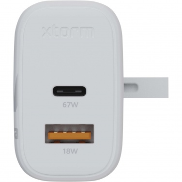 Logotrade promotional giveaways photo of: Xtorm XEC067G GaN² Ultra 67W wall charger - UK plug