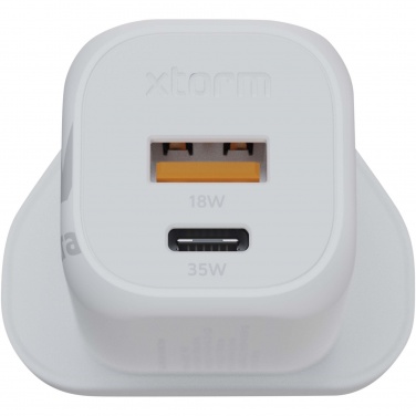 Logo trade business gift photo of: Xtorm XEC035 GaN² Ultra 35W wall charger - UK plug