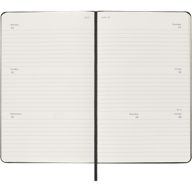 Logo trade corporate gifts image of: Moleskine horizontal hard cover 12 month L weekly planner