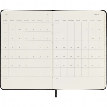 Logo trade promotional merchandise image of: Moleskine horizontal hard cover 12 month PK weekly planner