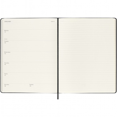 Logotrade promotional product image of: Moleskine hard cover 12 month XL weekly planner