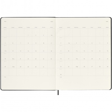 Logo trade advertising product photo of: Moleskine hard cover 12 month XL weekly planner