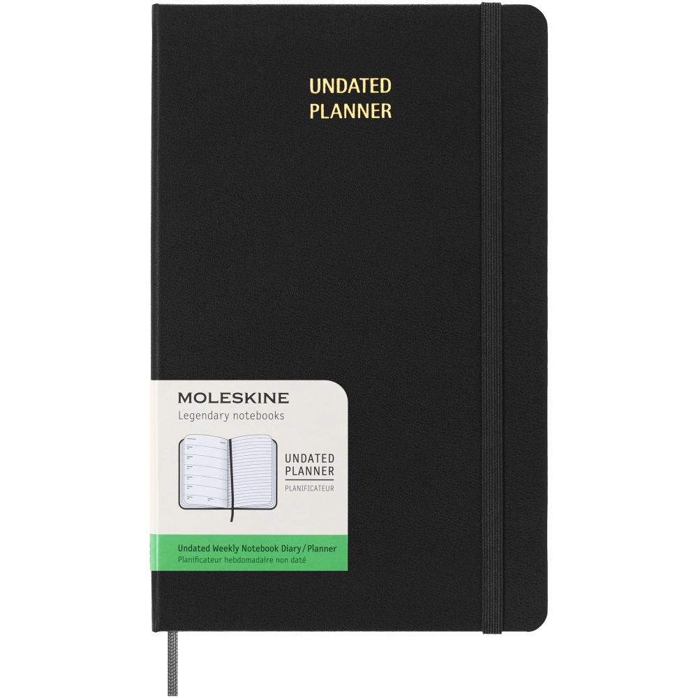 Logotrade promotional product image of: Moleskine hard cover undated L weekly planner