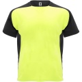 Bugatti short sleeve unisex sports t-shirt, Fluor Yellow / Solid black