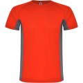 Shanghai short sleeve men's sports t-shirt, Red / Dark Lead