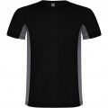 Shanghai short sleeve kids sports t-shirt, Solid black / Dark Lead