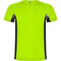 Shanghai short sleeve kids sports t-shirt, Fluor Green / Solid black