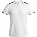 Tamil short sleeve men's sports polo, White / Solid black