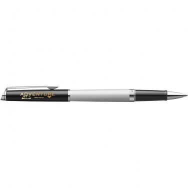 Logo trade business gift photo of: Hemisphere colour blocking rollerball pen with palladium trim