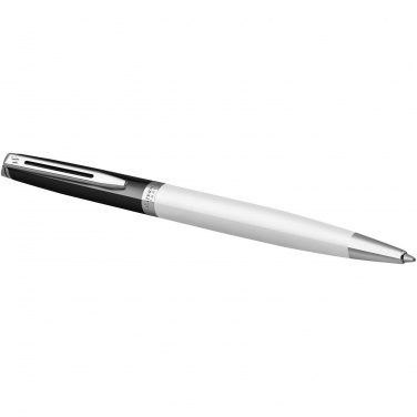 Logo trade promotional items picture of: Hemisphere colour blocking ballpoint pen with palladium trim