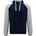 Badet unisex two-tone hoodie, Navy Blue / Heather grey