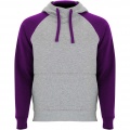 Badet kids two-tone hoodie, Heather grey / Purple