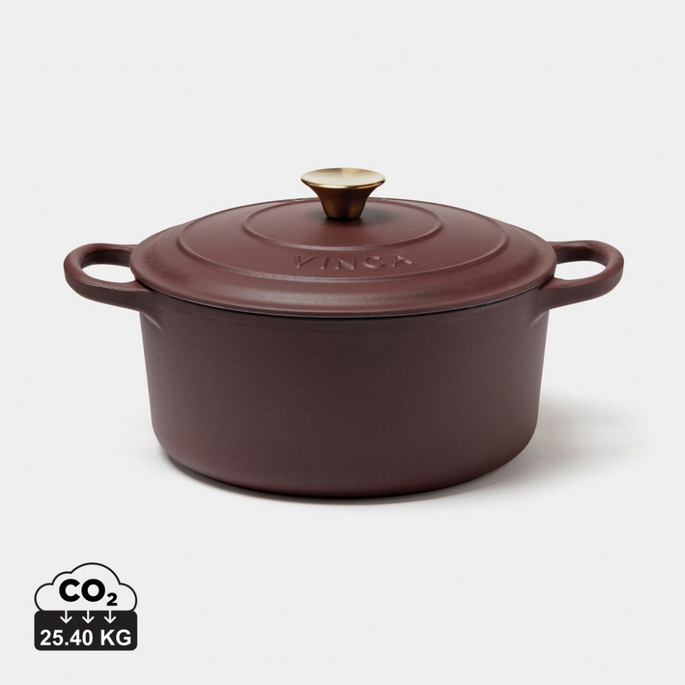 Logo trade promotional giveaway photo of: VINGA Monte enameled cast iron pot 5.5L