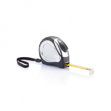 Logo trade promotional items image of: Chrome plated auto stop tape measure