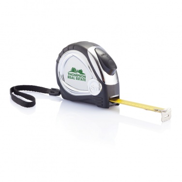 Logotrade promotional product picture of: Chrome plated auto stop tape measure